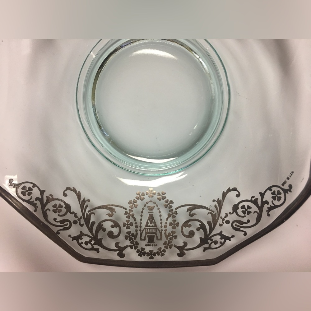 Vintage Handcrafted Teal Glass Bonbon Server - Picture 8 of 12